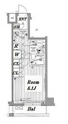 MAKESDESIGN糀谷ASYLCOURT 1Kの間取図画像