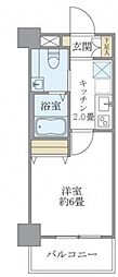 J-Cloud横浜鶴見 1Kの間取図画像