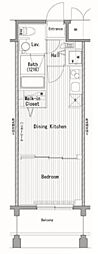 ガーラ・プレシャス横濱関内 1DKの間取図画像