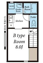 CasaCamino二子玉川 1Kの間取図画像