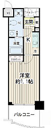 エクセル東神奈川 1Kの間取図画像