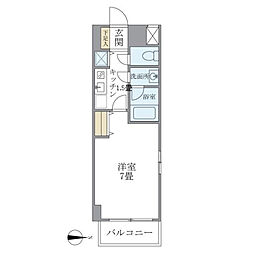 北品川アパートメント 1Kの間取図画像