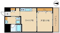 エクセラ塚口 1DKの間取図画像