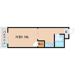 コンフォート南塚口 1Kの間取図画像