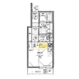 CASADIA南塚口 ワンルームの間取図画像