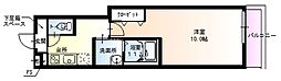 フジパレス塚口東6番館 1Kの間取図画像