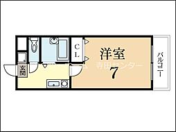 エクセレント秋桜 1Kの間取図画像