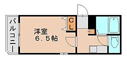 アーバン箱崎 1Kの間取図画像