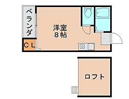 リバーサイド貝塚 ワンルームの間取図画像