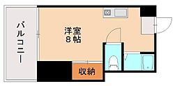 ヴィラージュ箱崎2 ワンルームの間取図画像