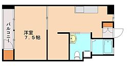 昌栄マンション 1DKの間取図画像