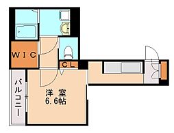 SharMaisonA&S 1Kの間取図画像