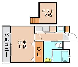 エステート・モアEASTPARK 1Kの間取図画像