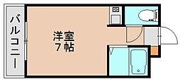 グローリー千代 ワンルームの間取図画像