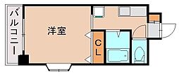 ベルトピアエグゼ福岡2 1Kの間取図画像