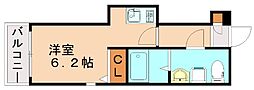 JR香椎線 和白駅 徒歩4分の賃貸アパート 3階1Kの間取り