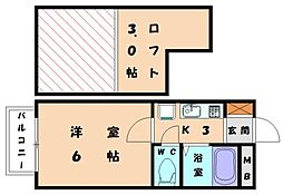 間取図画像 1K