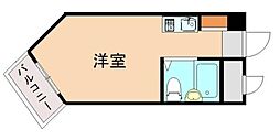 香椎エクセル13 ワンルームの間取図画像