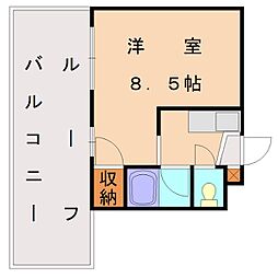 ファイブビル 1Kの間取図画像