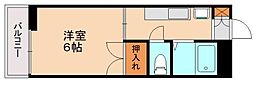 アドバンス九産大駅前 1Kの間取図画像