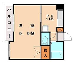 ロッジ松香台 1Kの間取図画像