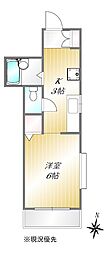 メゾンド3 1Kの間取図画像