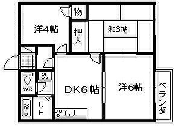 ルネパーク岸和田 ｜大阪府岸和田市西之内町(賃貸アパート3DK・2階・45.75㎡)の写真 その2