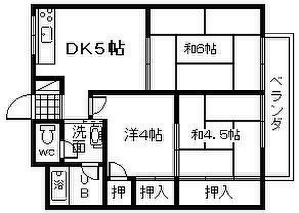 ハイツ古石 ｜大阪府岸和田市土生町(賃貸アパート3DK・1階・46.37㎡)の写真 その2