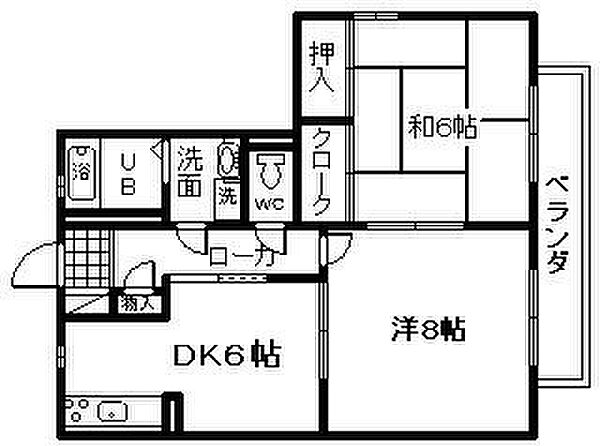 フローラ・フジ ｜大阪府岸和田市岡山町(賃貸アパート2DK・2階・48.66㎡)の写真 その2