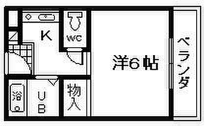 大阪府岸和田市作才町(賃貸マンション1K・3階・22.12㎡)の写真 その2