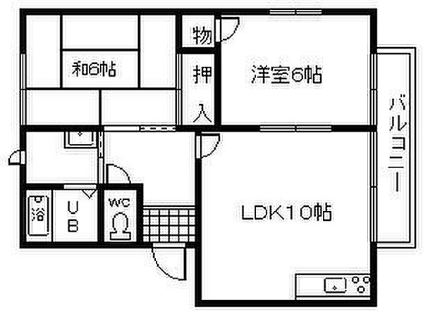 スカイハイツ植田　Ｂ棟 ｜大阪府岸和田市西之内町(賃貸アパート2LDK・2階・50.00㎡)の写真 その2