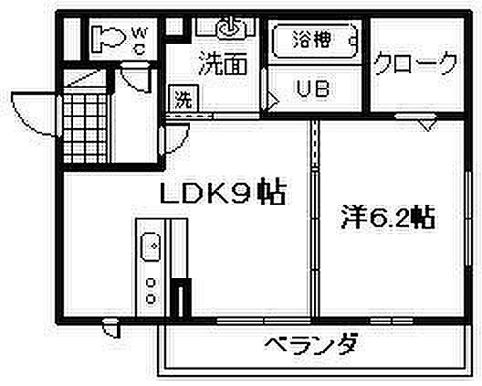 Ｄ‐room//セジュール久米田 ｜大阪府岸和田市小松里町(賃貸アパート1LDK・3階・40.26㎡)の写真 その2