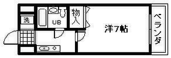 グレースパレＭＡＥＤＡ ｜大阪府岸和田市別所町3丁目(賃貸マンション1K・6階・20.00㎡)の写真 その2