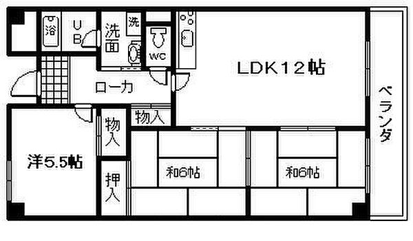 大阪府岸和田市土生町2丁目(賃貸マンション3LDK・3階・65.76㎡)の写真 その2