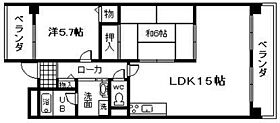 大阪府岸和田市下池田町3丁目（賃貸マンション2LDK・2階・56.97㎡） その2