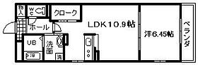 大阪府貝塚市東山6丁目9番17号（賃貸アパート1LDK・2階・42.38㎡） その2