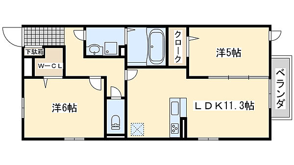 メゾン ド コフレ葵町 ｜大阪府泉佐野市葵町4丁目(賃貸アパート2LDK・3階・55.28㎡)の写真 その2