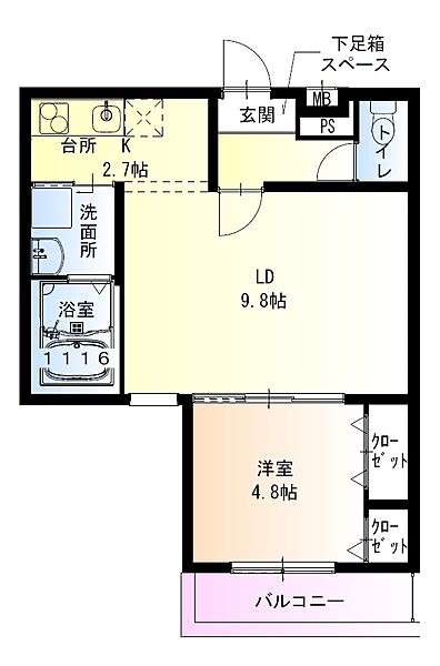 フジパレス泉佐野 101｜大阪府泉佐野市旭町(賃貸アパート1LDK・1階・40.10㎡)の写真 その2