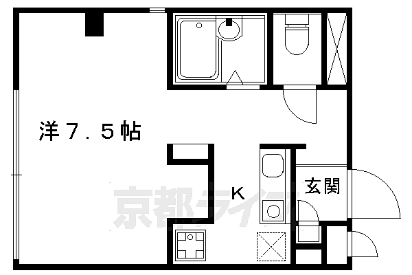 Ｔ　ＨＯＵＳＥ 2-1｜京都府京都市中京区柳馬場通夷川下る六丁目(賃貸マンション1K・2階・24.36㎡)の写真 その2