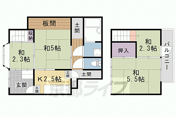 京都府京都市中京区壬生西大竹町(賃貸一戸建4K・--・59.55㎡)の写真 その1