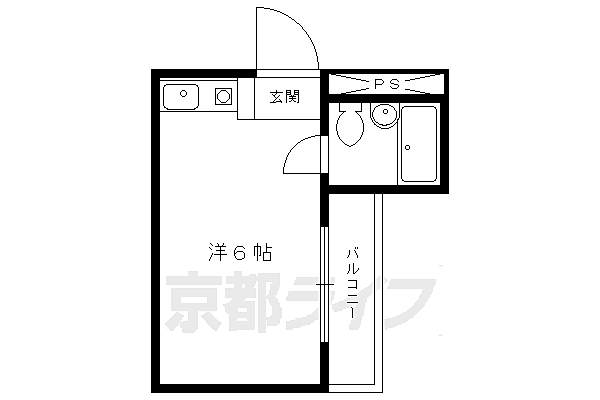 京都府京都市上京区上立売通寺町西入上る上片原町(賃貸マンション1R・2階・15.21㎡)の写真 その2