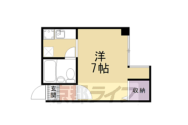 ＣＡＳＡ聚楽 202｜京都府京都市中京区聚楽廻西町(賃貸マンション1K・2階・18.00㎡)の写真 その2