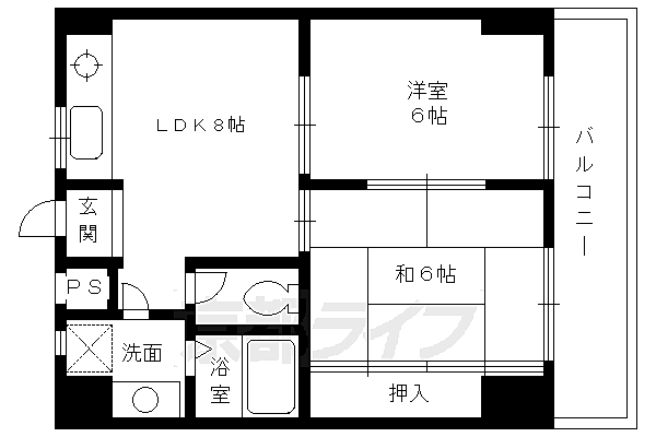 セノータ 702｜京都府京都市下京区油小路通綾小路下ル風早町(賃貸マンション2LDK・7階・45.11㎡)の写真 その2