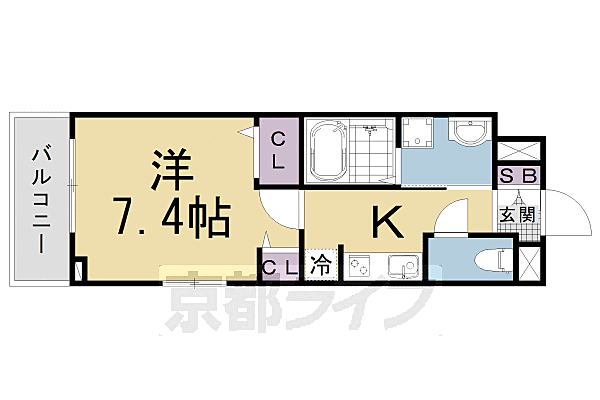 ステムガーデン 301｜京都府京都市南区吉祥院石原町(賃貸アパート1K・3階・27.02㎡)の写真 その2