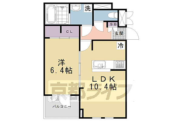 ｈｅａｌ　ｃｏｕｒｔ　Ｋ．Ｎ． 201｜京都府京都市南区吉祥院西浦町(賃貸アパート1LDK・2階・40.14㎡)の写真 その2