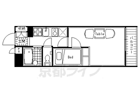 京都府京都市中京区西ノ京円町（賃貸マンション1K・4階・19.87㎡） その2