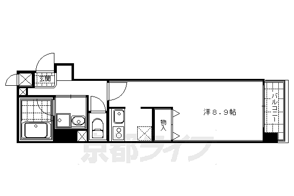 ボナレテラ吉文字 503｜京都府京都市下京区柳馬場通高辻下る吉文字町(賃貸マンション1K・5階・29.26㎡)の写真 その2