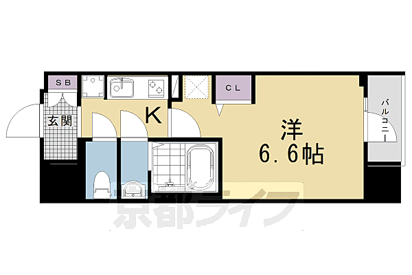 プラシード京都 309｜京都府京都市南区東九条西岩本町(賃貸マンション1K・3階・22.29㎡)の写真 その2