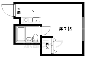 京都府京都市上京区大宮通下立売上る浮田町（賃貸マンション1K・1階・18.00㎡） その2