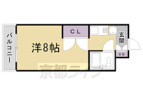 京都府京都市右京区西京極畔勝町（賃貸マンション1K・7階・20.01㎡） その2